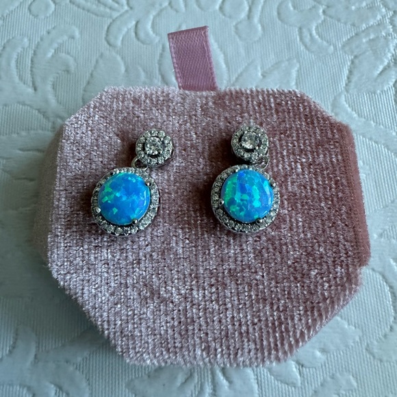 isabella m. Opal Stud Drop Earrings - Picture 1 of 2